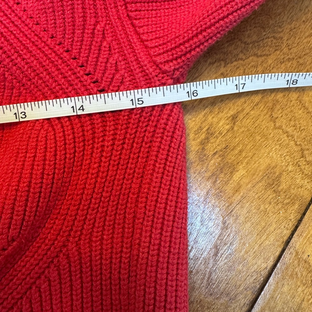 Moth Anthropologie Res Ribbed Cardigan Oversized Buttons Scalloped Hem - Picture 7 of 10